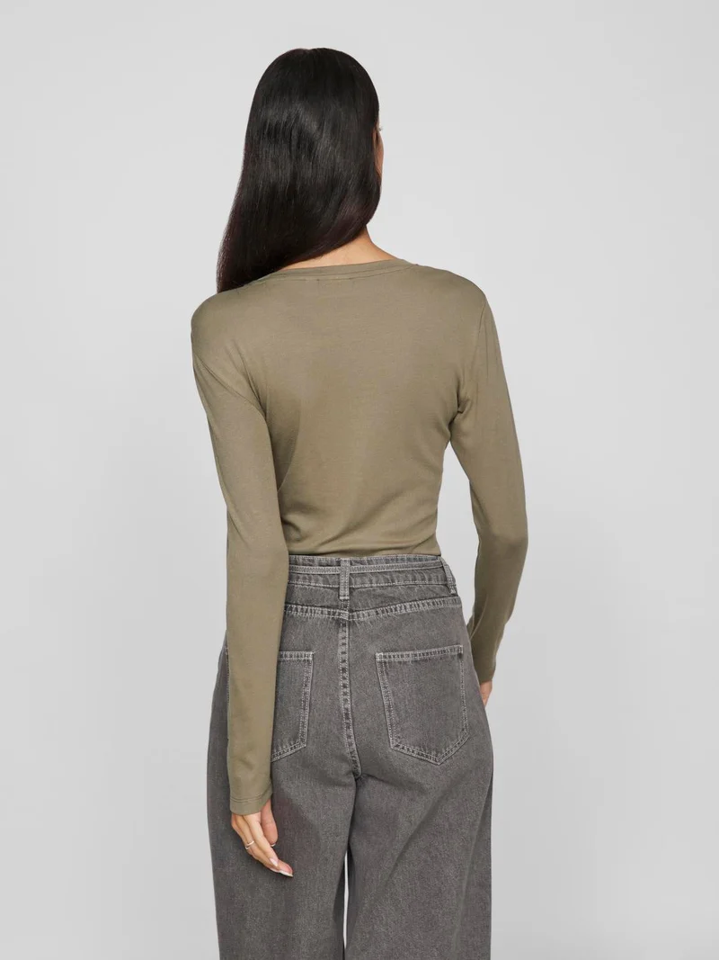 VIALEXIA O-NECK L/S TOP - NOOS