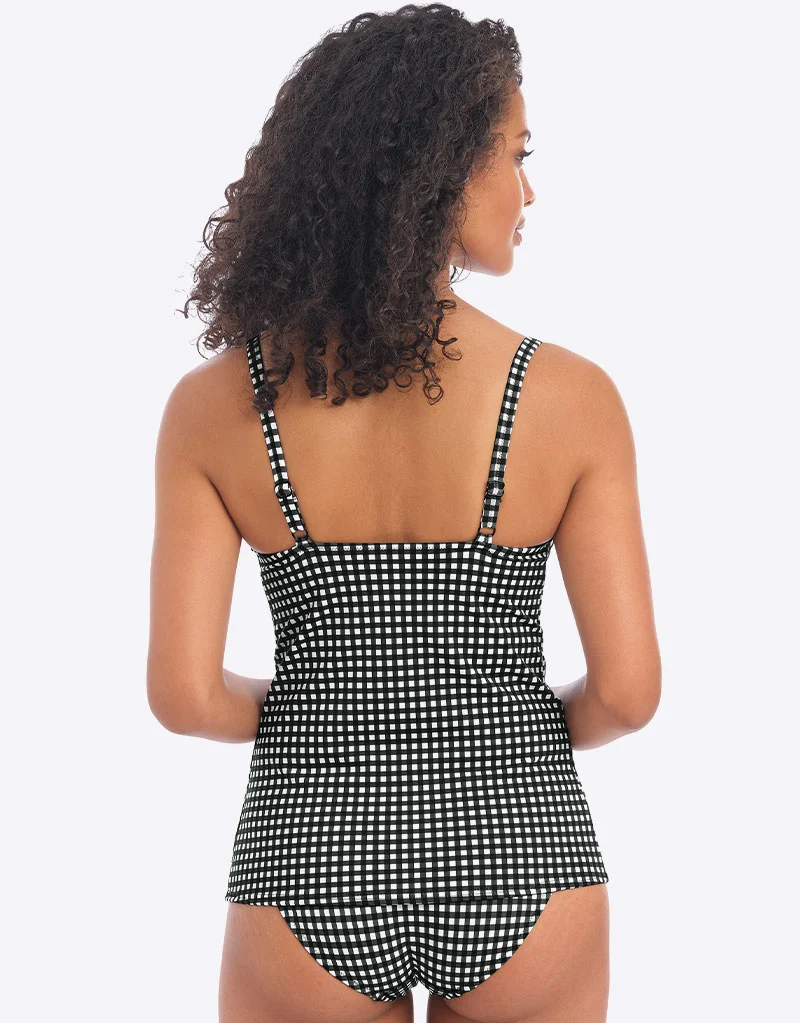 Freya Check In Plunge Tankini Top Monochrome