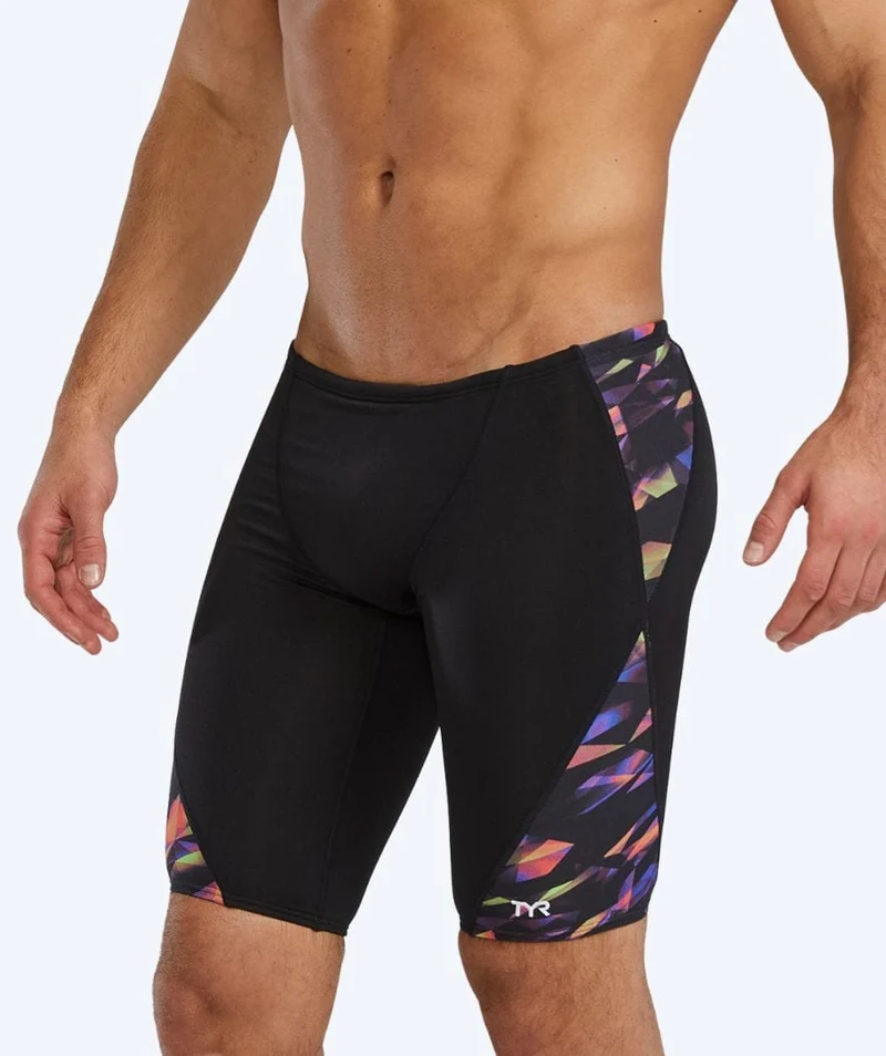 TYR lange Badehose für Herren - Blade Splice Triadic - Schwarz/Mehrfarbig