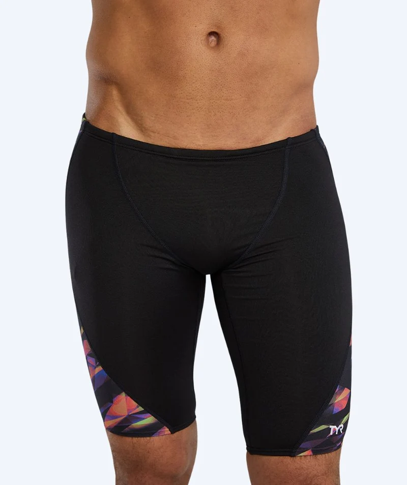 TYR lange Badehose für Herren - Blade Splice Triadic - Schwarz/Mehrfarbig