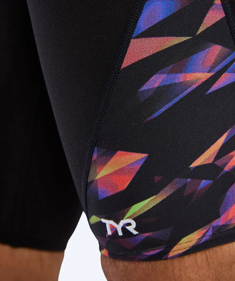 TYR lange Badehose für Herren - Blade Splice Triadic - Schwarz/Mehrfarbig