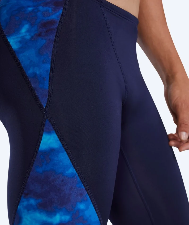 TYR lange Badehose für Herren - Blade Splice Waveform - Schwarz/Blau