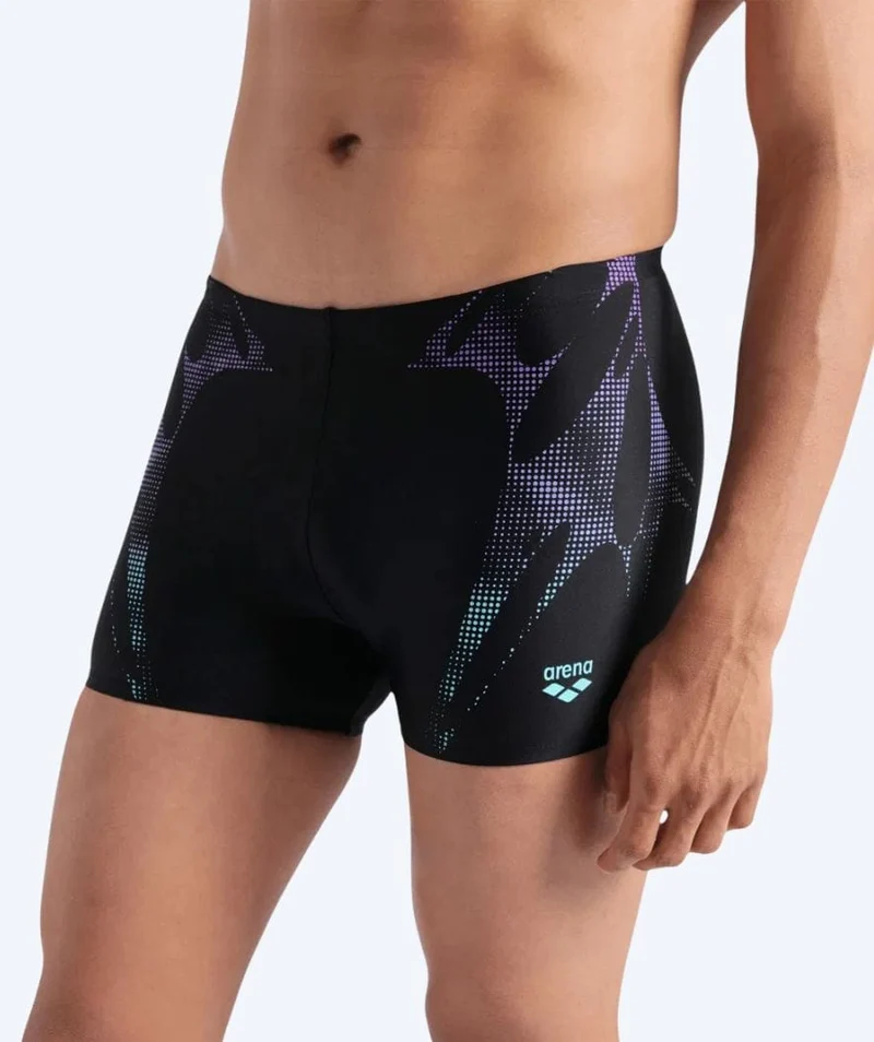 Arena Trunks für Herren - Spider Web - Schwarz/Lila