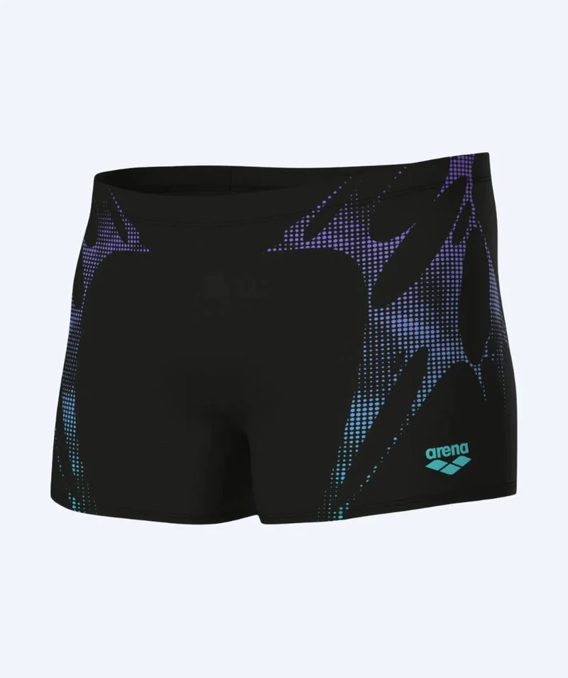 Arena Trunks für Herren - Spider Web - Schwarz/Lila