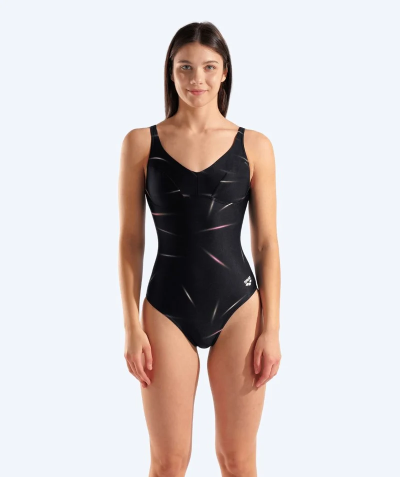 Arena Badeanzug für Damen - Stars Rain - Schwarz/Mehrfarbig