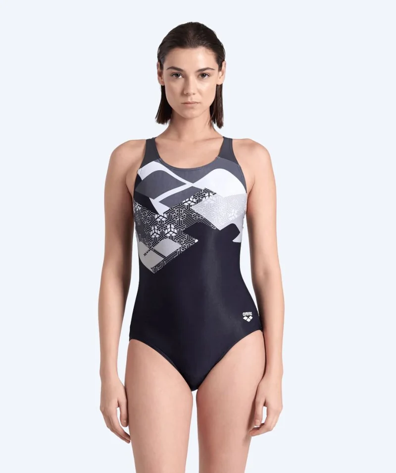 Arena Badeanzug für Damen - Control Pro Kikko - Schwarz/Grau