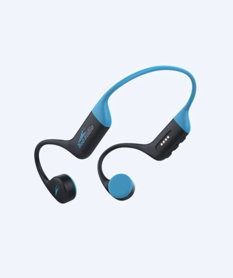 H2OAudio wasserdichte Kopfhörer - Tri 2 Multi-Sport mit BT und MP3 - Blau/Schwarz