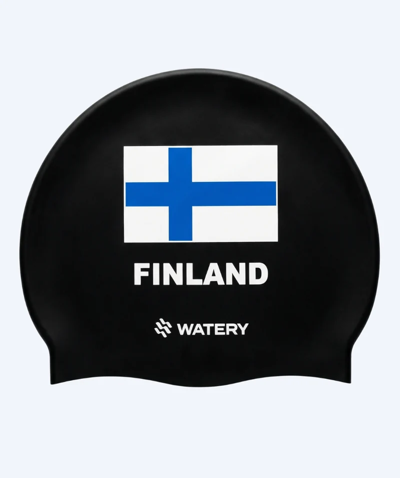 Watery Badekappe - Finland - Schwarz