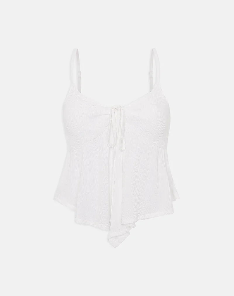 Awilix-Top in Crinkle, Off-White