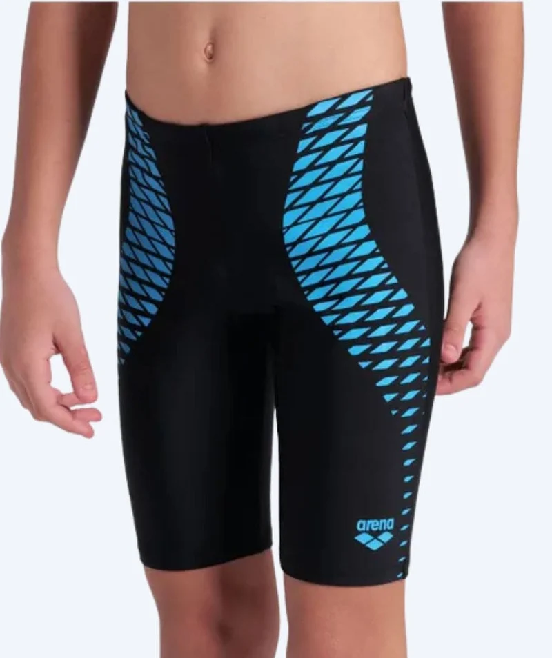 Arena lange Badehose für Jungen - Openings - Schwarz/Hellblau