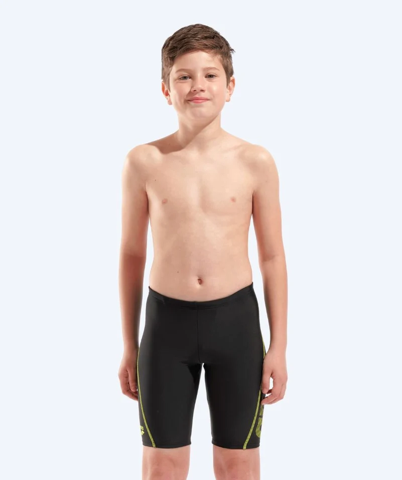 Arena lange Badehose für Jungen - Logo - Schwarz/Grün
