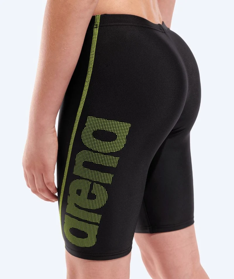 Arena lange Badehose für Jungen - Logo - Schwarz/Grün