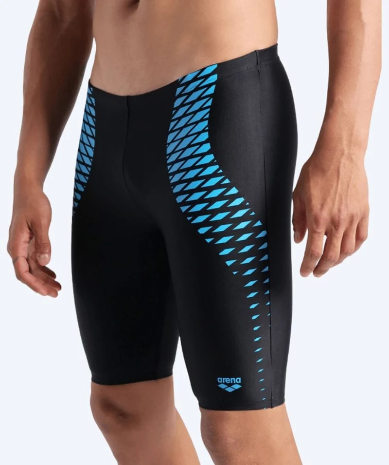 Arena lange Badehose für Herren - Openings - Schwarz/Hellblau
