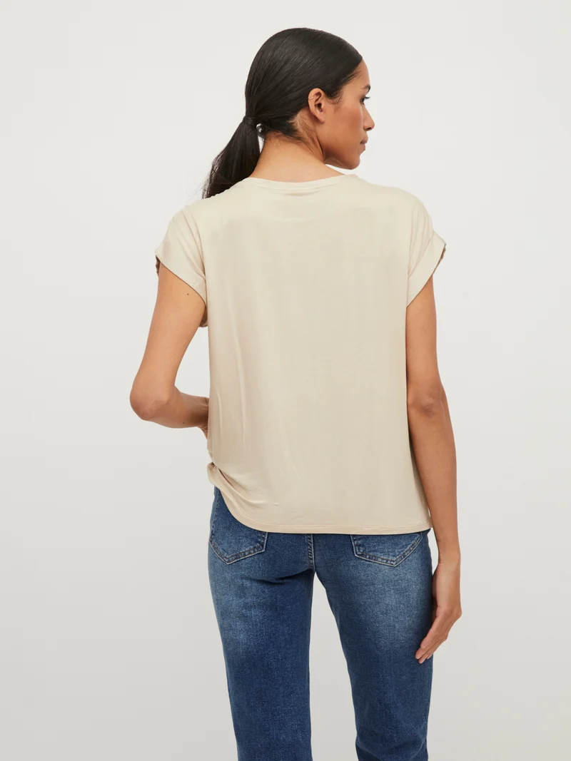 VIELLETTE S/S SATIN TOP