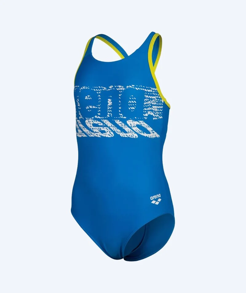 Arena Badeanzug für Mädchen - Shaking - Blau/Weiß
