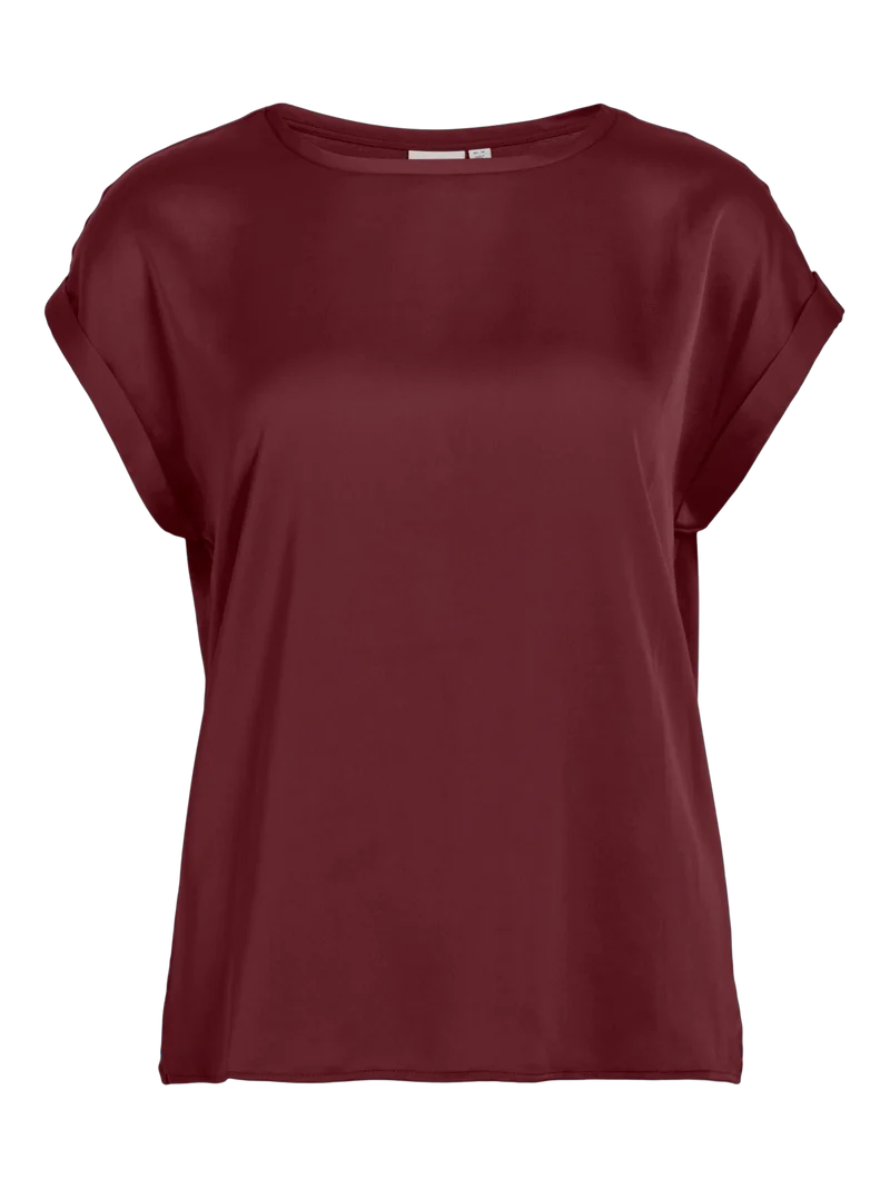 VIELLETTE S/S SATIN TOP - NOOS