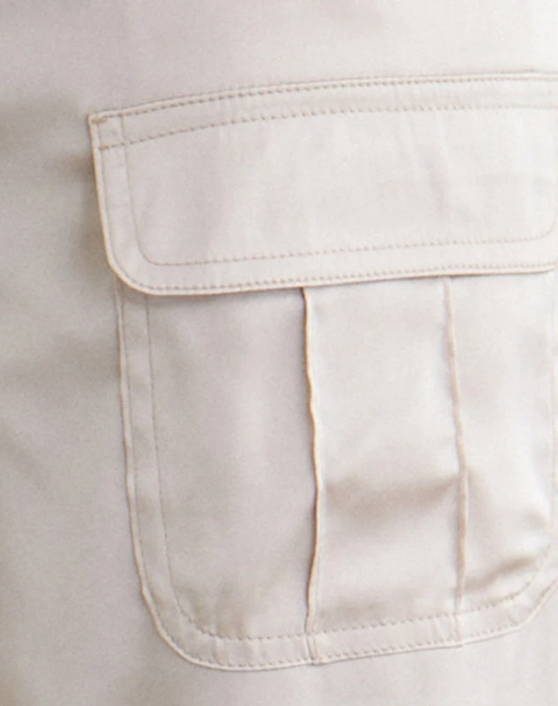 Grania Cargo-Hose mit geradem Bein in Creme