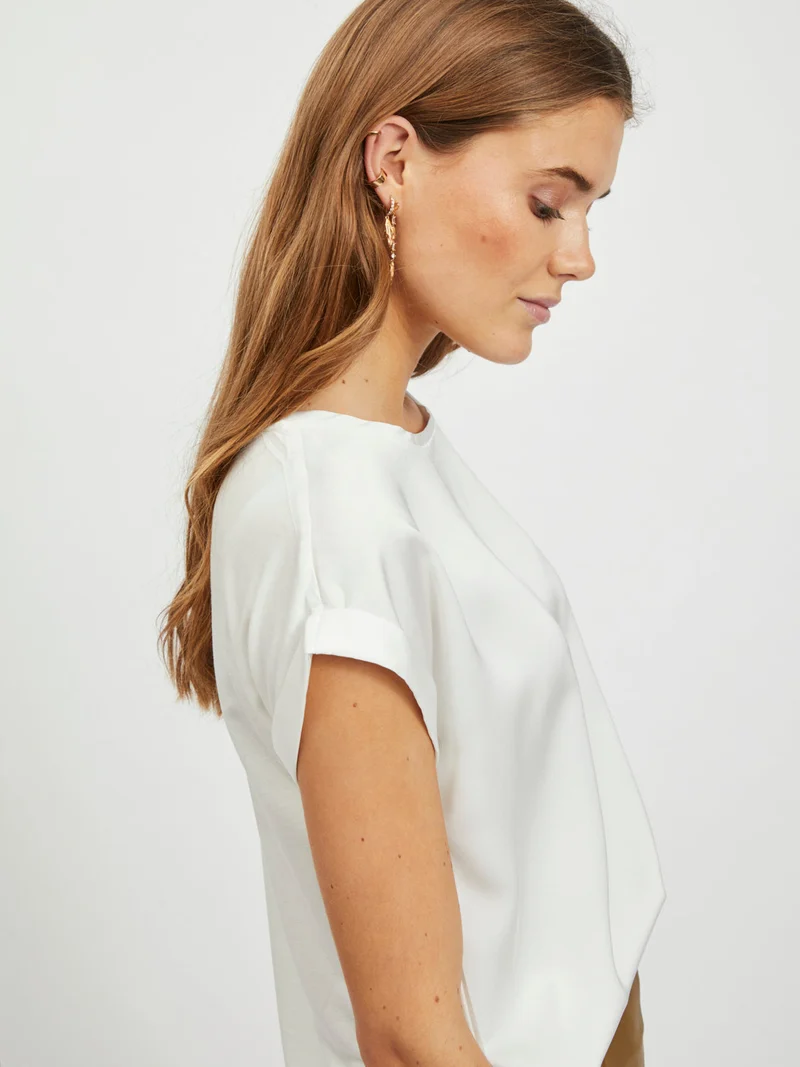 VIELLETTE S/S SATIN TOP