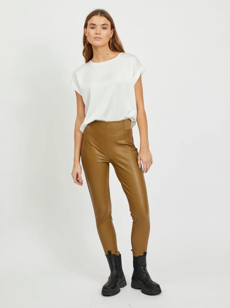 VIELLETTE S/S SATIN TOP