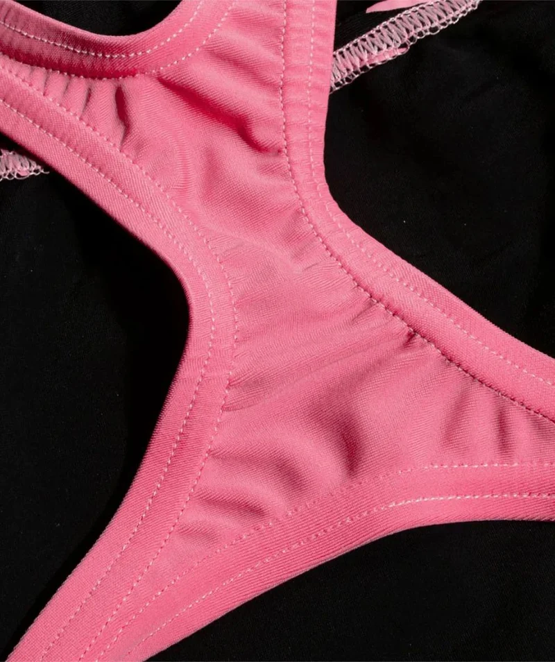 Speedo Badeanzug für Mädchen - Medley Logo Medalist - Schwarz/Hellrosa