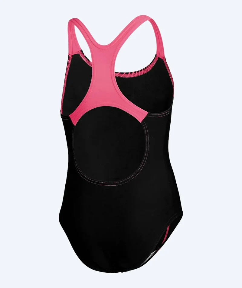 Speedo Badeanzug für Mädchen - Medley Logo Medalist - Schwarz/Hellrosa