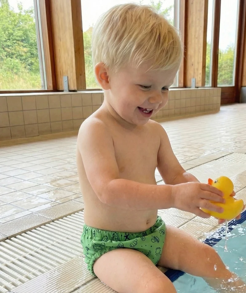 Watery Schwimmwindelhosen für Kinder - Foss Lining Nappy - Atlantic Green