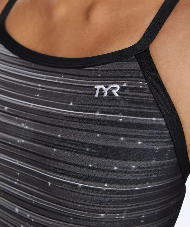 TYR Badeanzug für Damen - Durafast Elite Speedwarp - Schwarz/Grau