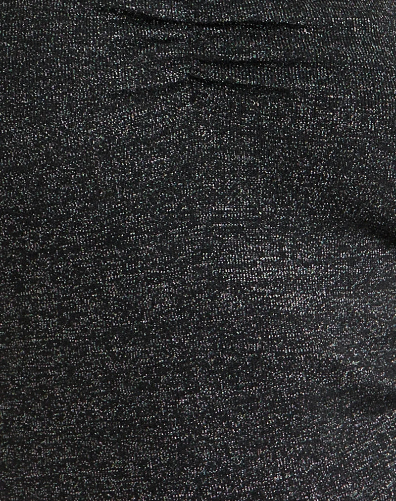 Kolisa-Oberteil mit Rüschen am Brustbereich in Schwarz