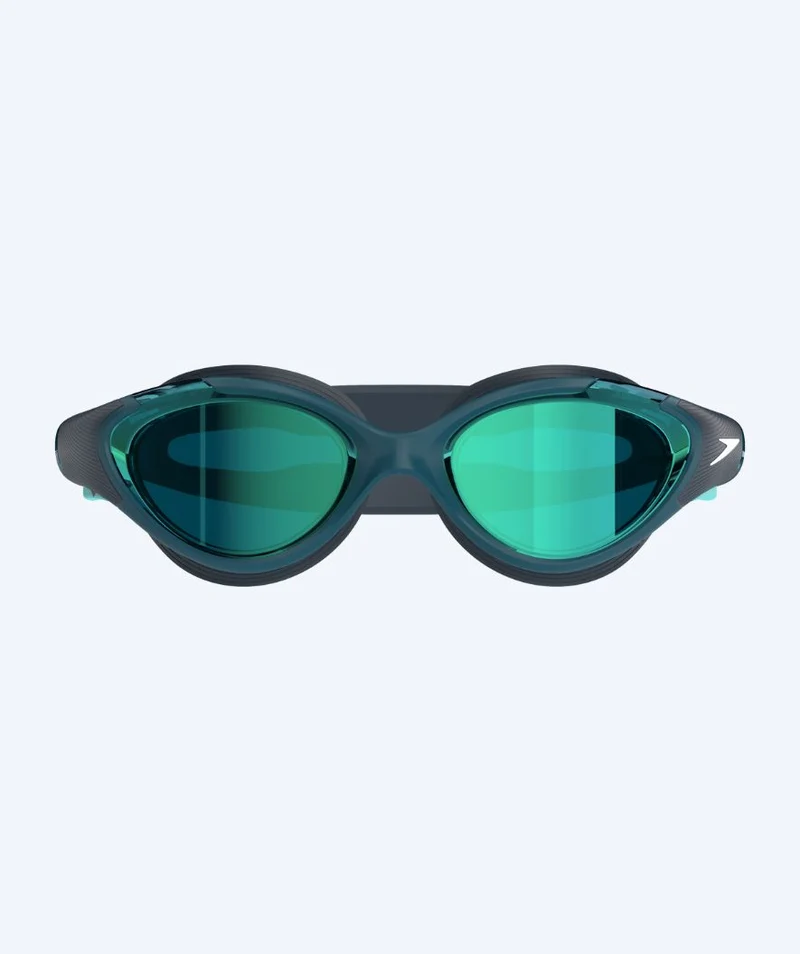 Speedo Schwimmbrille für Freizeitschwimmer - Biofuse 2.0 Mirror - Dunkelblau/Grün