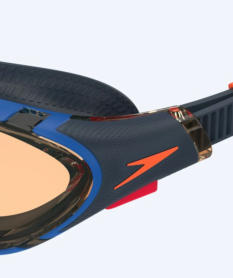 Speedo Schwimmbrille für Freizeitschwimmer - Biofuse 2.0 - Dunkelblau/Orange