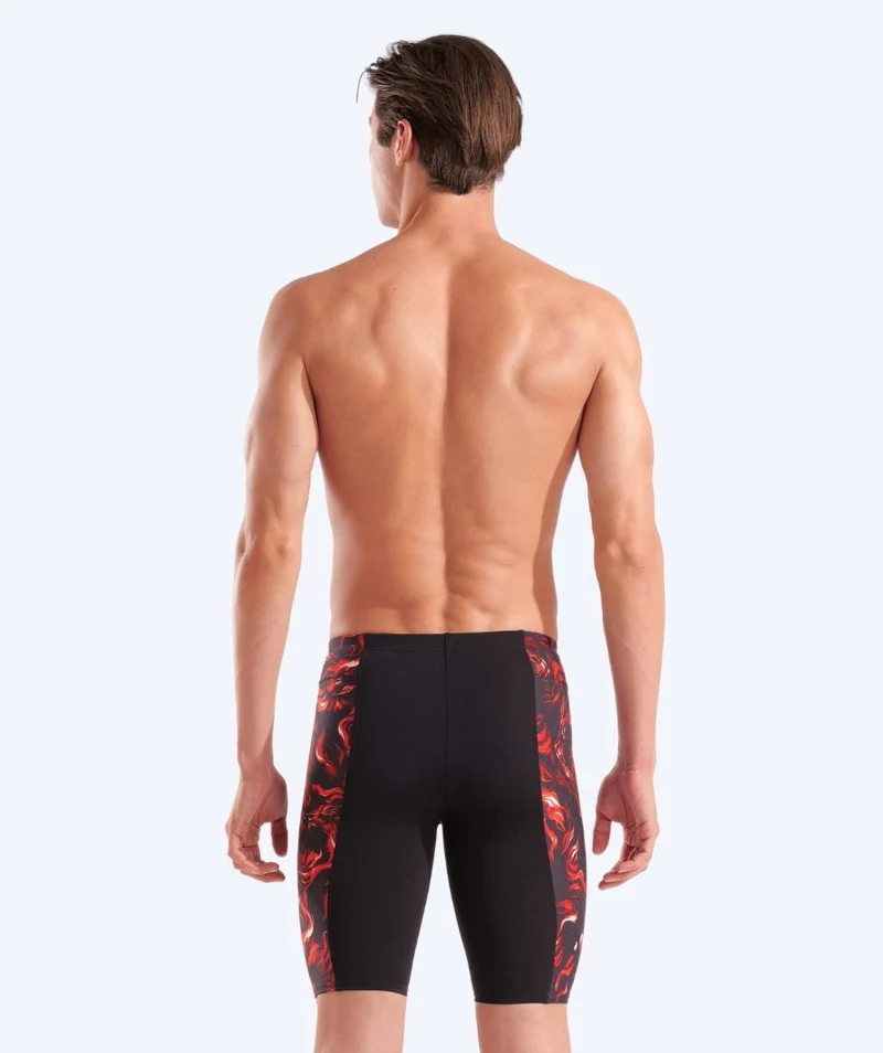 Arena lange Badehose für Herren - Graphic - Schwarz/Rot (Limited 2026)
