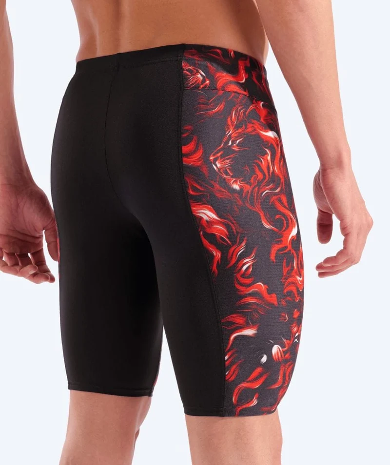 Arena lange Badehose für Herren - Graphic - Schwarz/Rot (Limited 2026)
