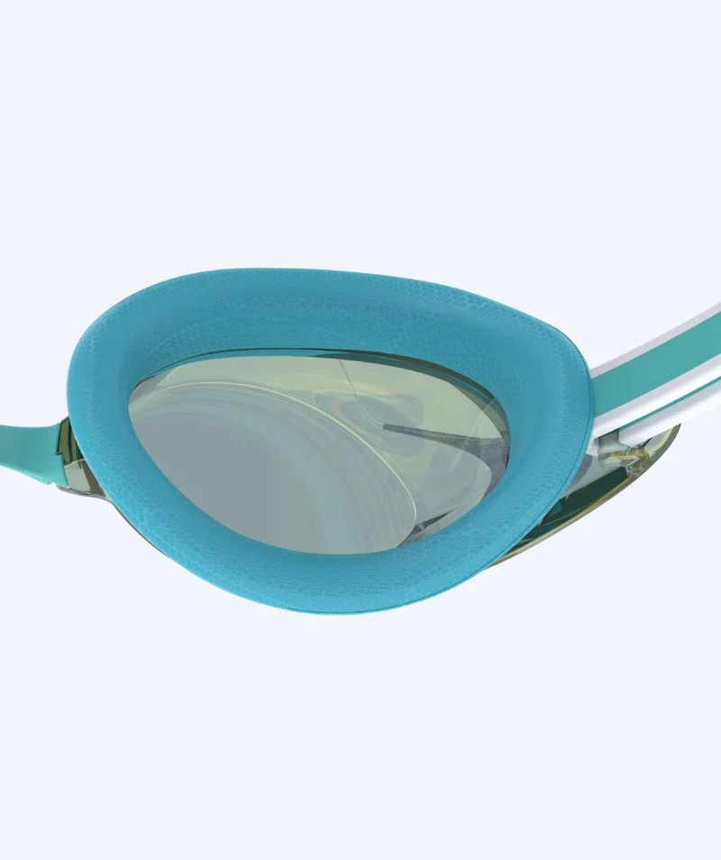 Speedo Elite Schwimmbrillen für Damen - Vanquisher 3.0 Mirrored - Türkis/Gold