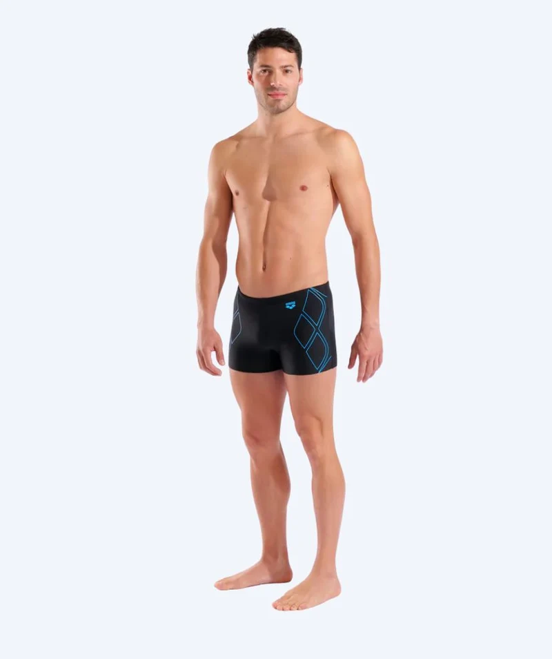 Arena Trunks für Herren - Graphic - Schwarz/Hellblau