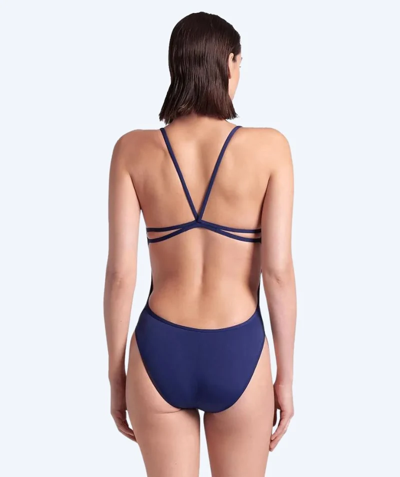 Arena Badeanzug für Damen - Solid Lace Back - Dunkelblau