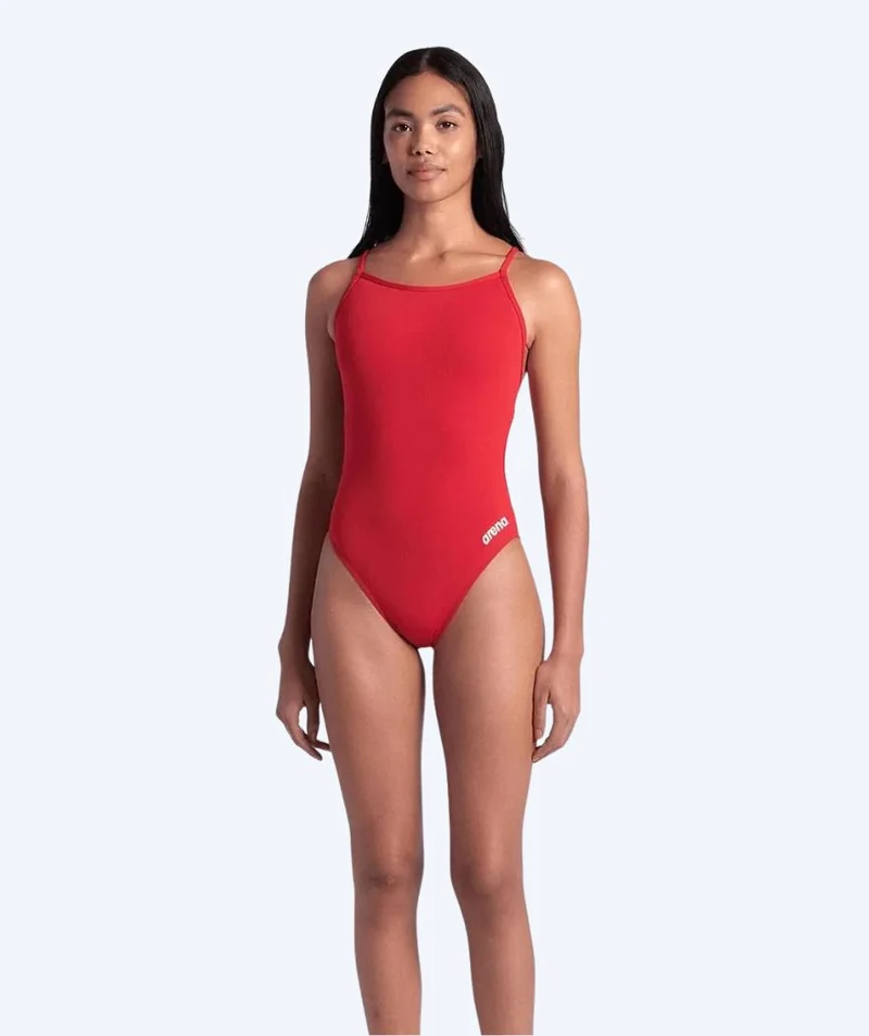Arena Badeanzug für Damen - Solid Lace Back - Rot