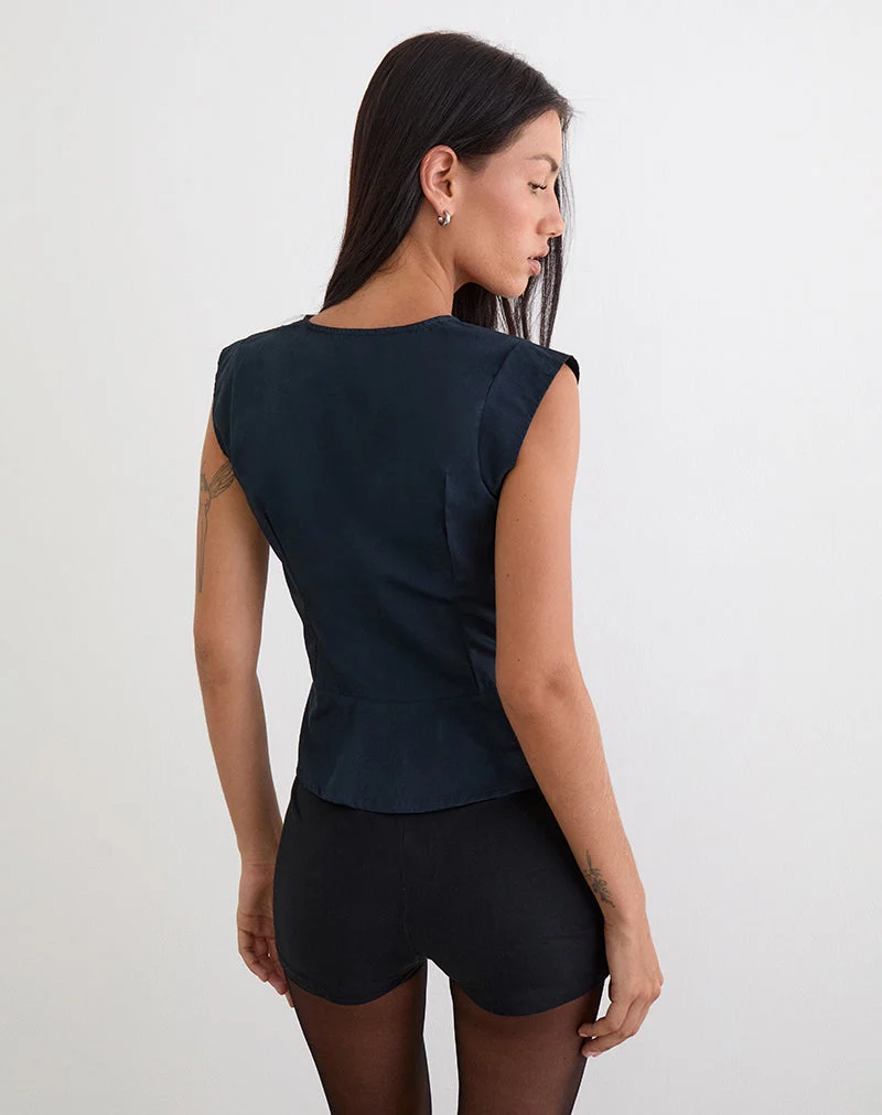 Devlon Bluse in Dunkelblau