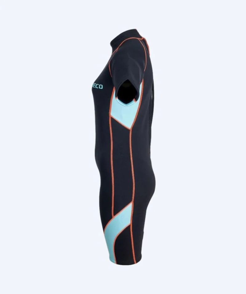Beco Neoprenanzug für Damen - Neoprene Shorty - Schwarz/Hellblau