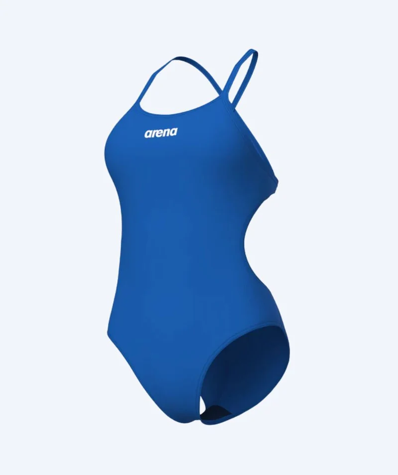 Arena Badeanzug für Damen - Solid Tie Back - Blau