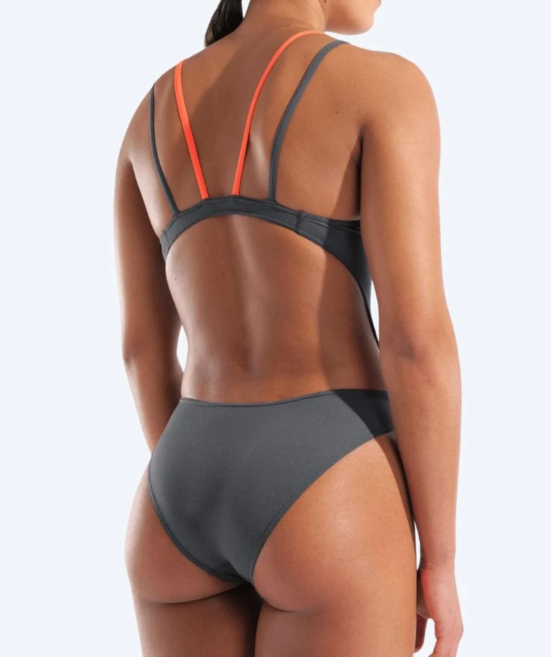 Arena Badeanzug für Damen - Tech Mehrfarbig Solid - Grau/Orange