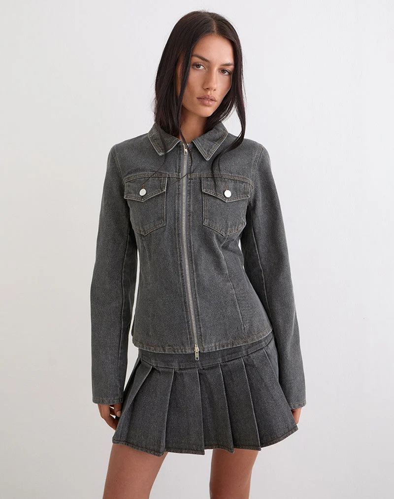 Rohana-Jacke in Denim Grey Wash