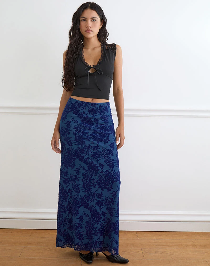 Alfreda-Maxirock in „Midnight Leaf Flock Navy“