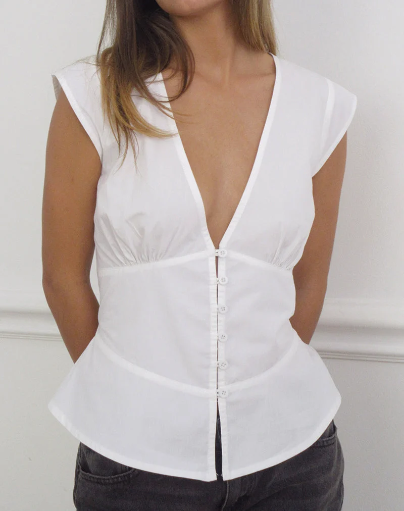 Devlon-Bluse in Weiß
