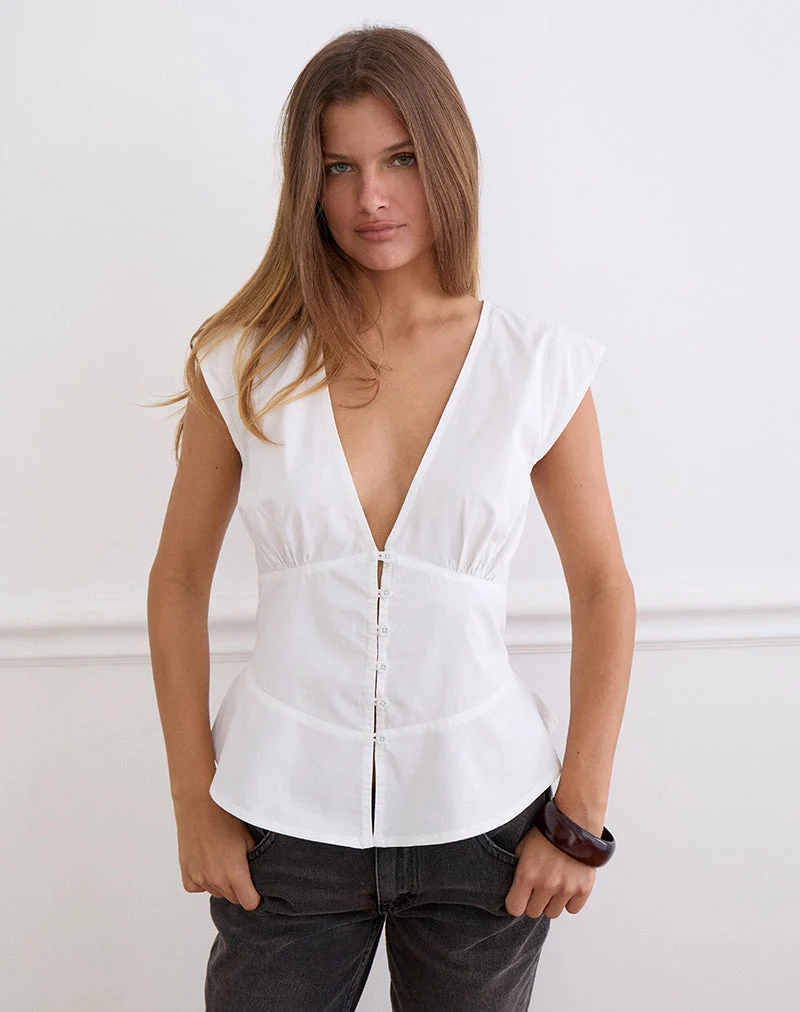 Devlon-Bluse in Weiß