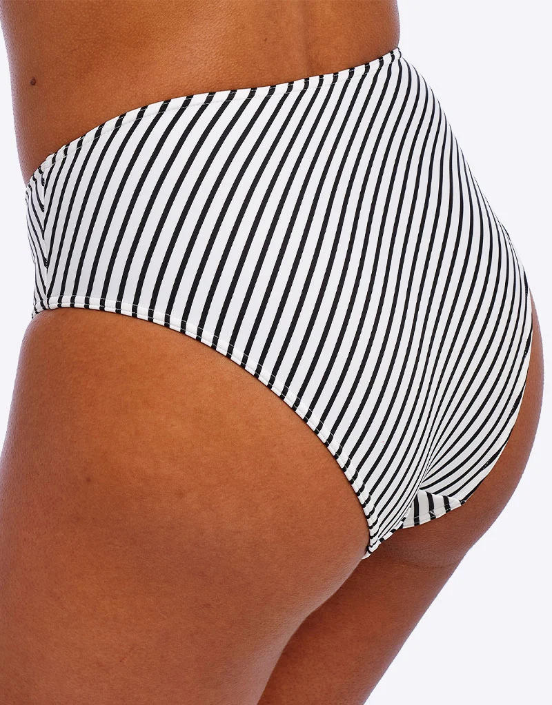 Freya Jewel Cove High Waist Bikini Brief Black Stripe