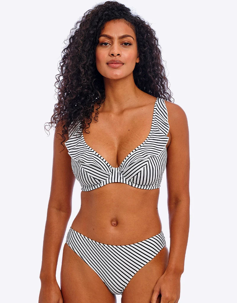 Freya Jewel Cove Bikini Brief Black Stripe
