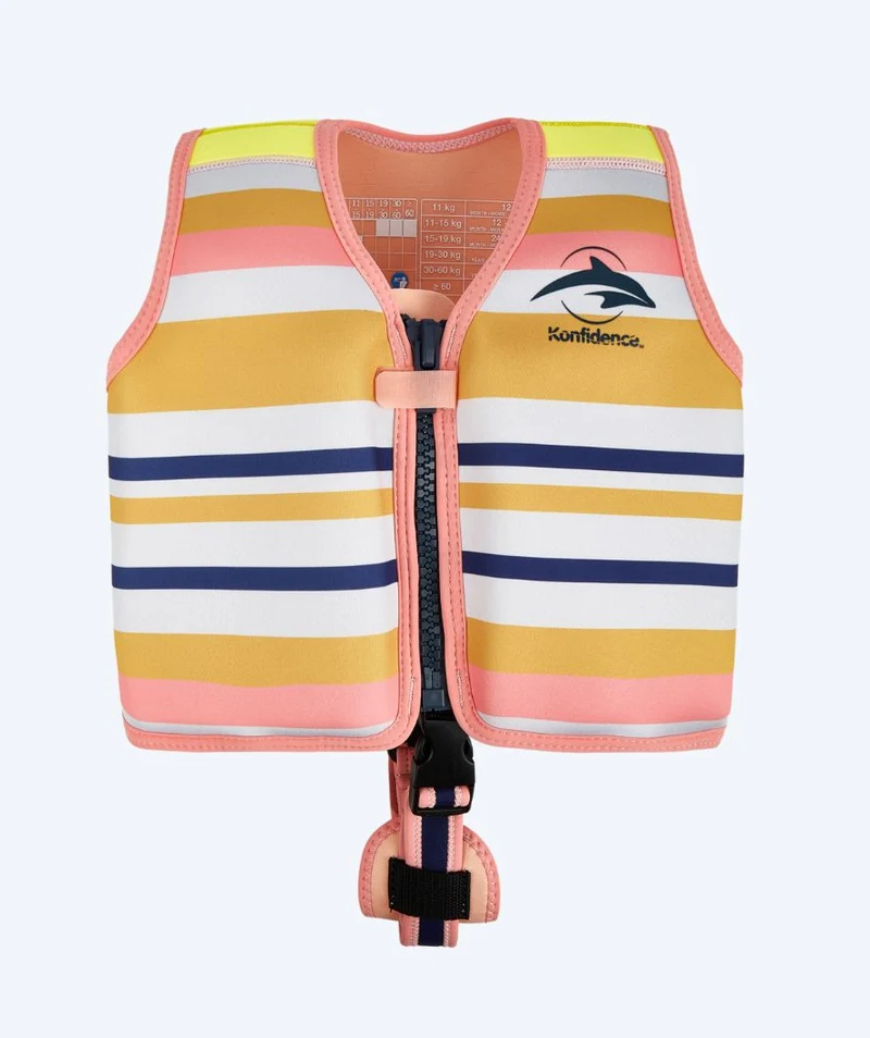 Konfidence Schwimmweste für Kinder (2-12) - Original - Gelb/Hellrosa