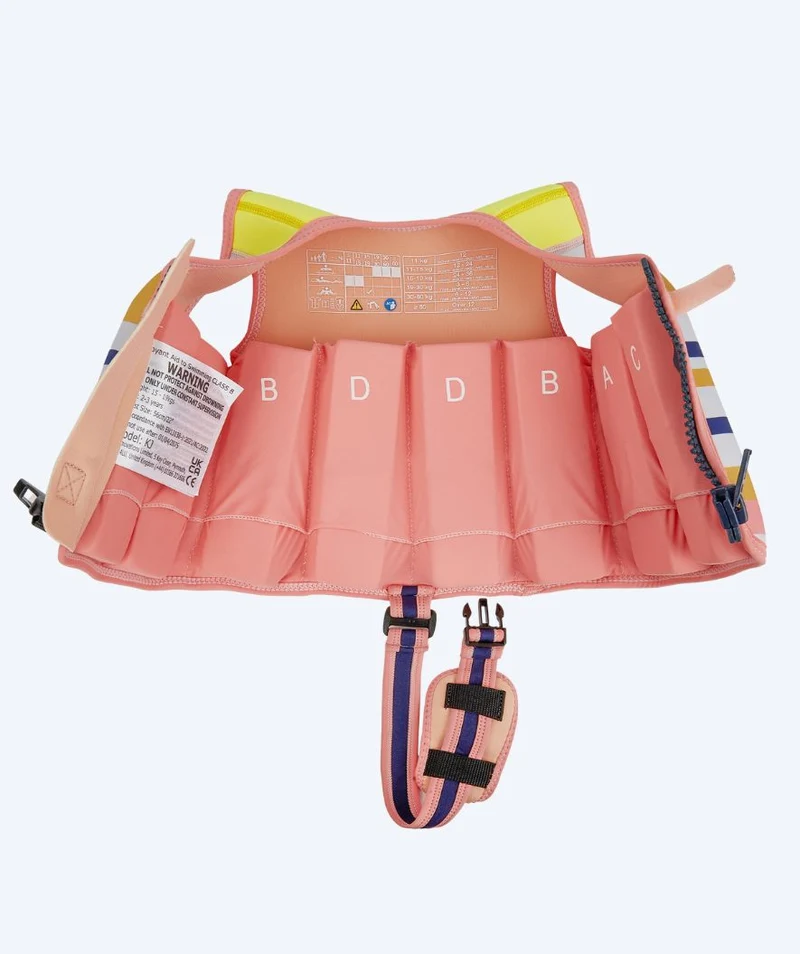 Konfidence Schwimmweste für Kinder (2-12) - Original - Gelb/Hellrosa