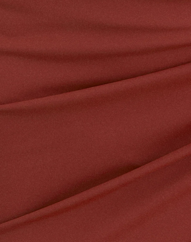 Purwa Sarong in mattem Ziegelrot