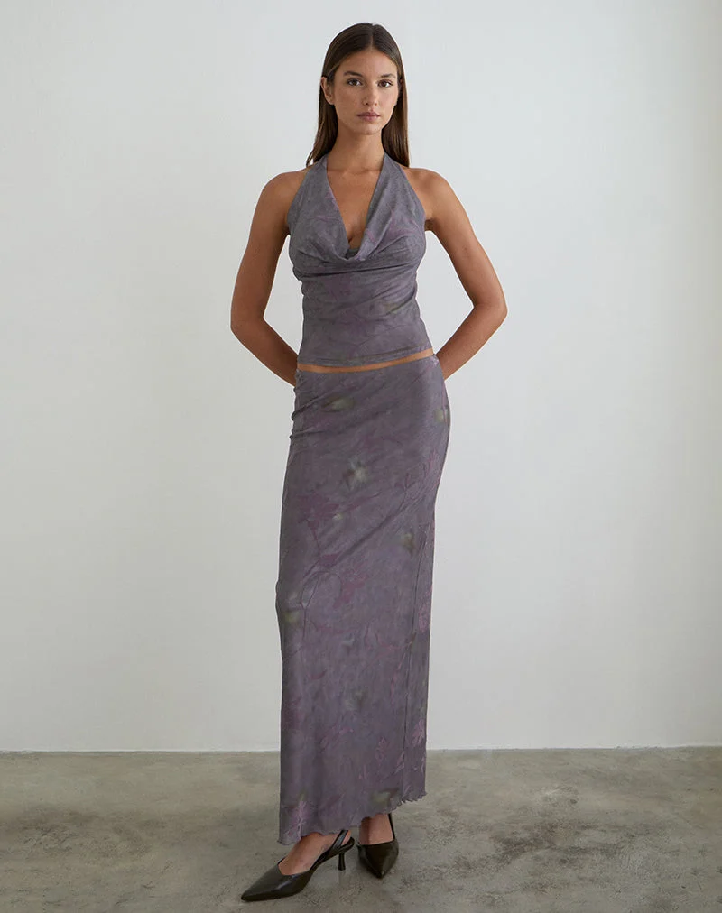 Alfreda Maxirock in Flare Flower Purple